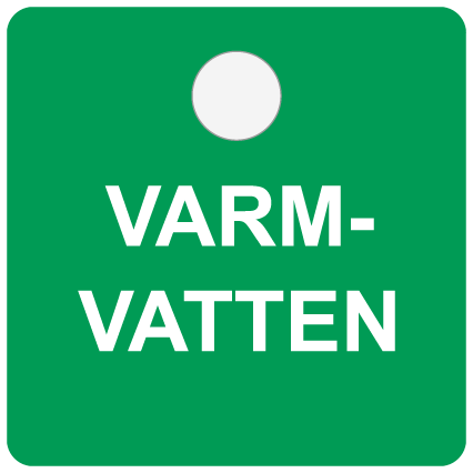 Märkskylt rostfritt stål, 30x30mm