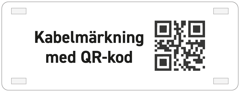 Märkskylt rostfritt stål, 55x25mm