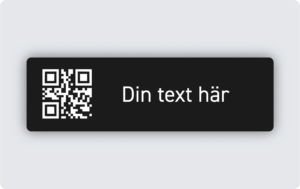 Märkskylt svart aluminium 100x30mm