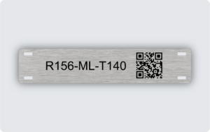 Kabelmärkning rostfri 100x20mm