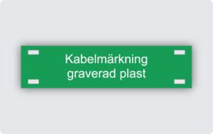 Kabelmärkning plast 80x20mm