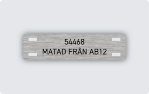 Kabelmärkning rostfri 60x15mm