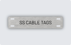 Kabelmärkning rostfri 70x15mm