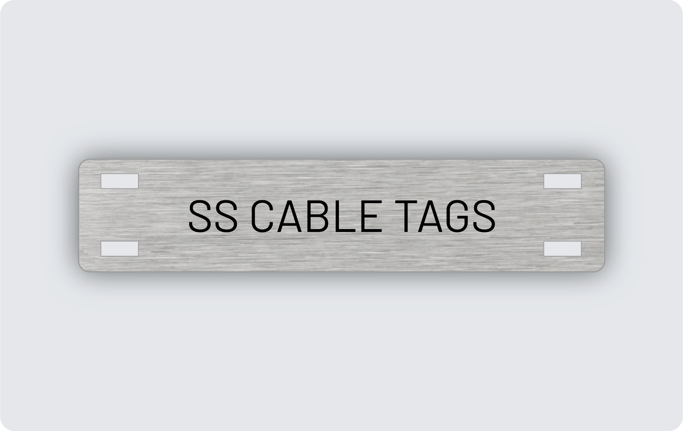 Kabelmärkning rostfri 70x15mm